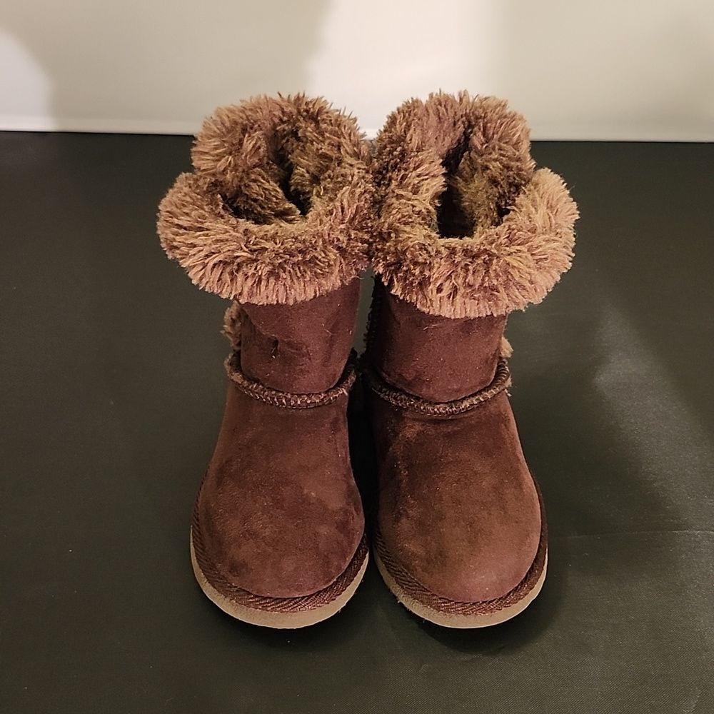 GIRL TODDLER FAUX FUR ROUND-TOE BOOTIE